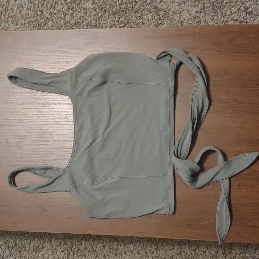 Nulu Lululemon Square-neck Tie-up Tank Top